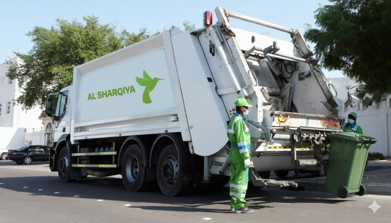 Waste management trucks
